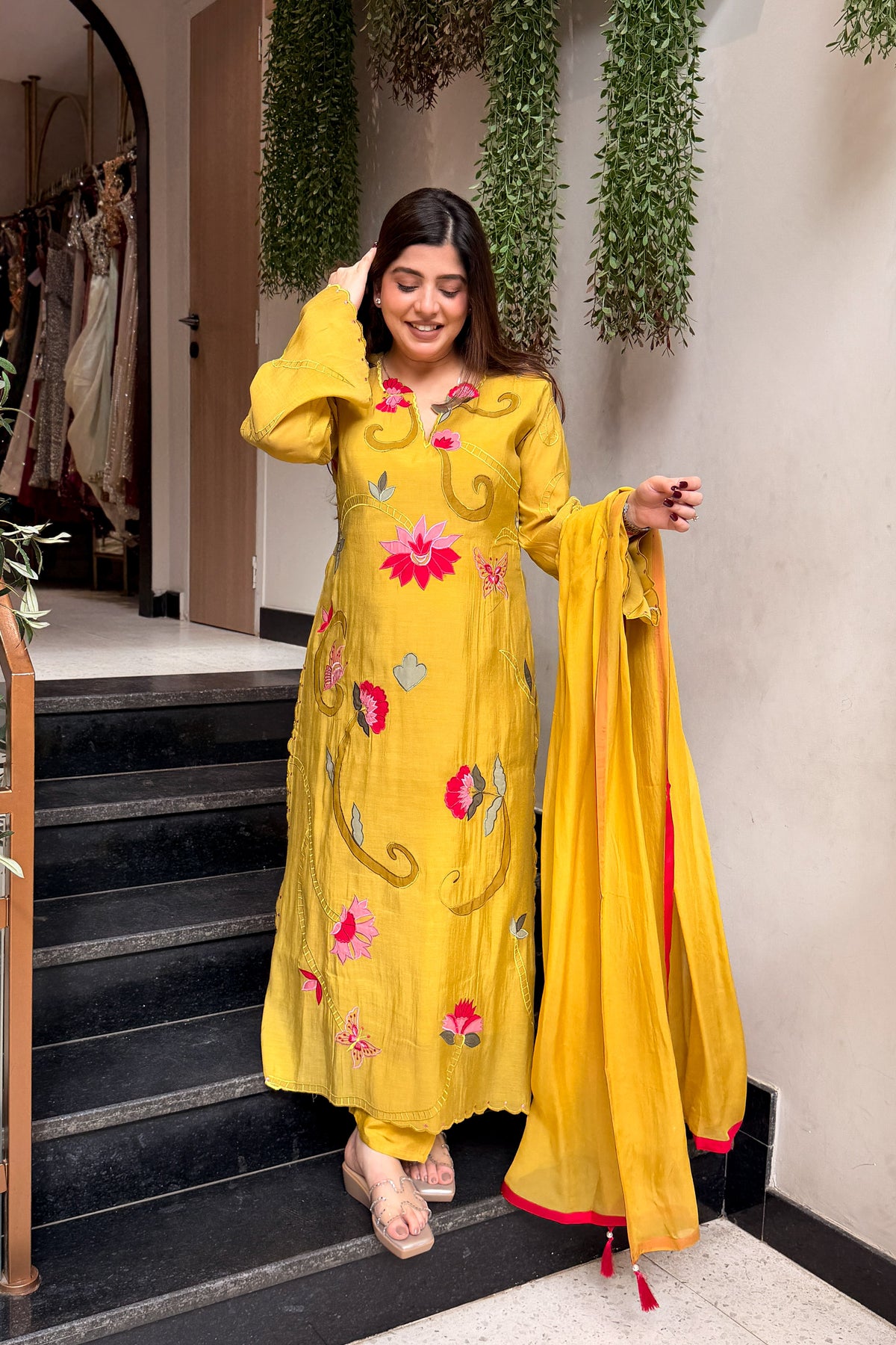 Vibha Floral Embroidered Long Suit Set