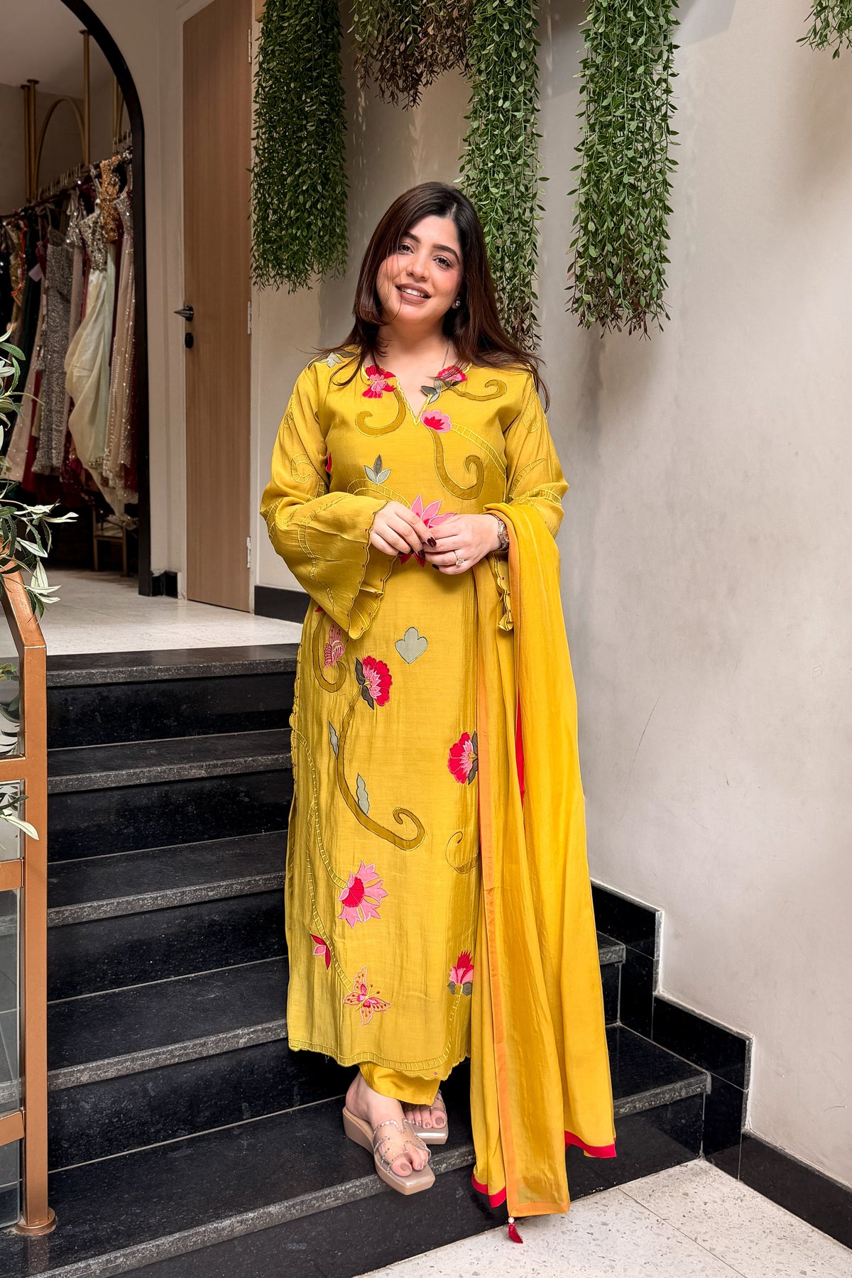 Vibha Floral Embroidered Long Suit Set