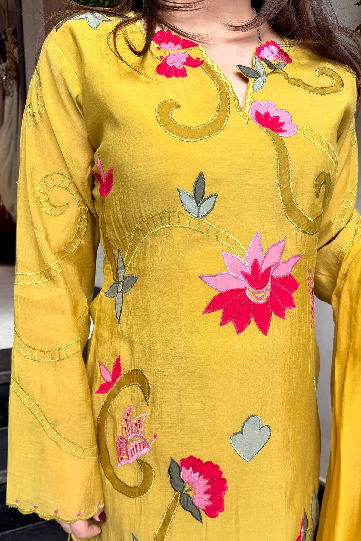 Vibha Floral Embroidered Long Suit Set