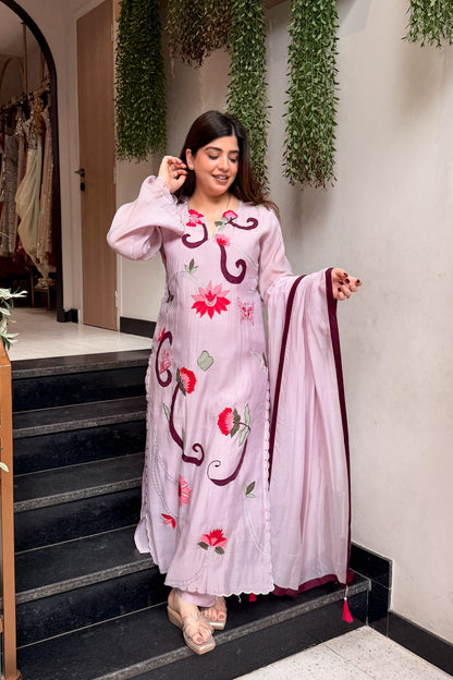 Vibha Floral Embroidered Long Suit Set