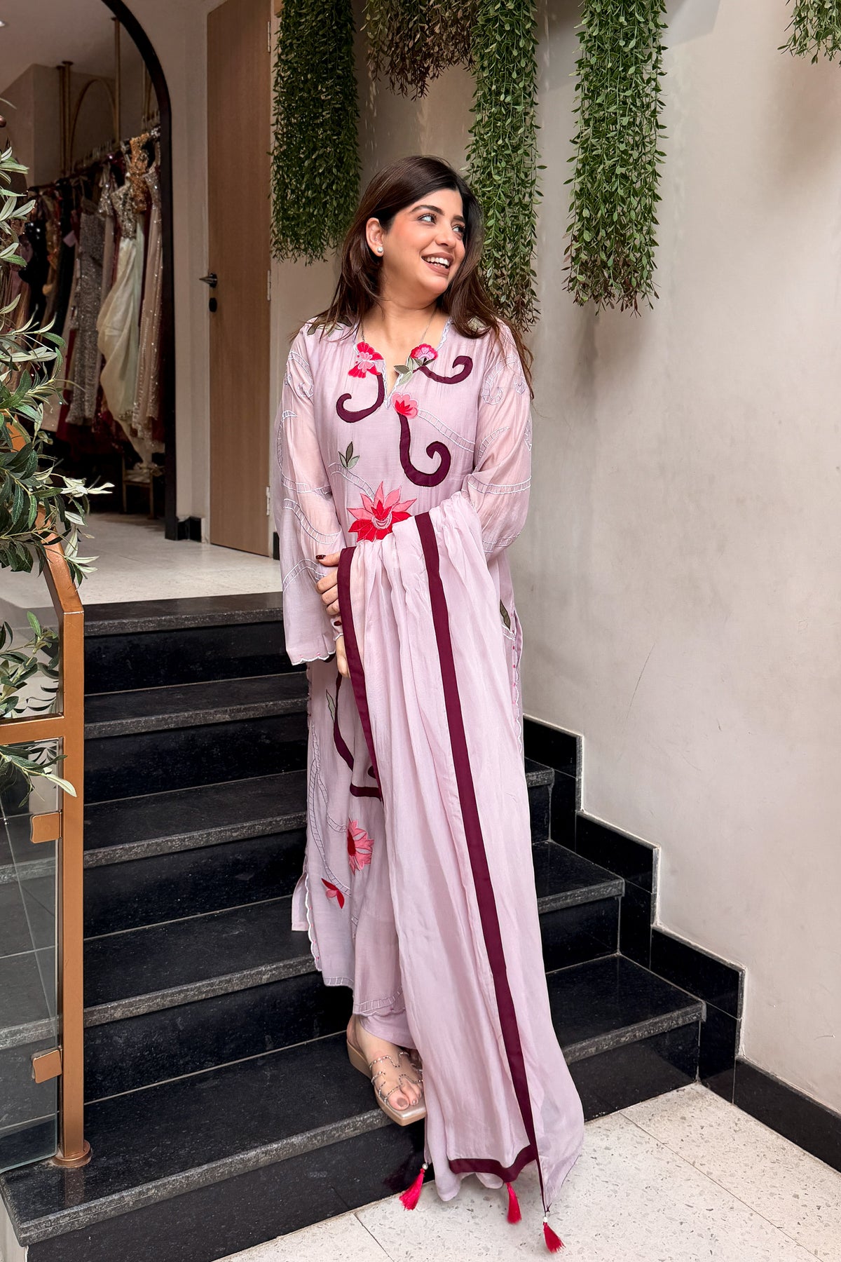 Vibha Floral Embroidered Long Suit Set
