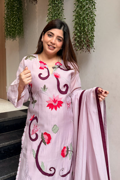 Vibha Floral Embroidered Long Suit Set