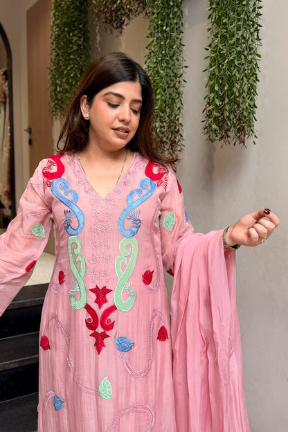 Amaal Floral Embroidered Long Suit Set