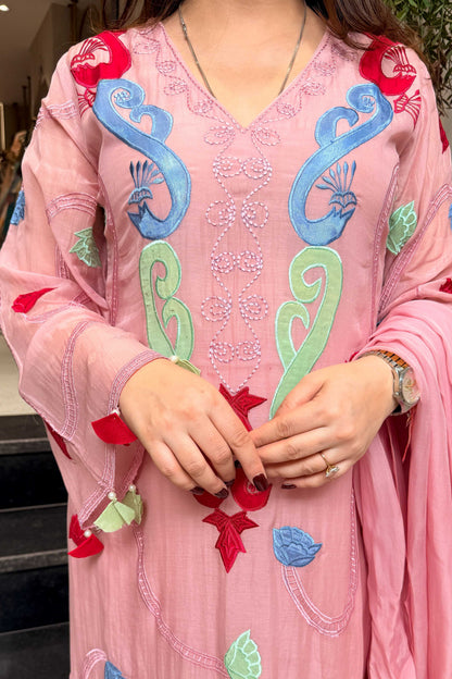 Amaal Floral Embroidered Long Suit Set