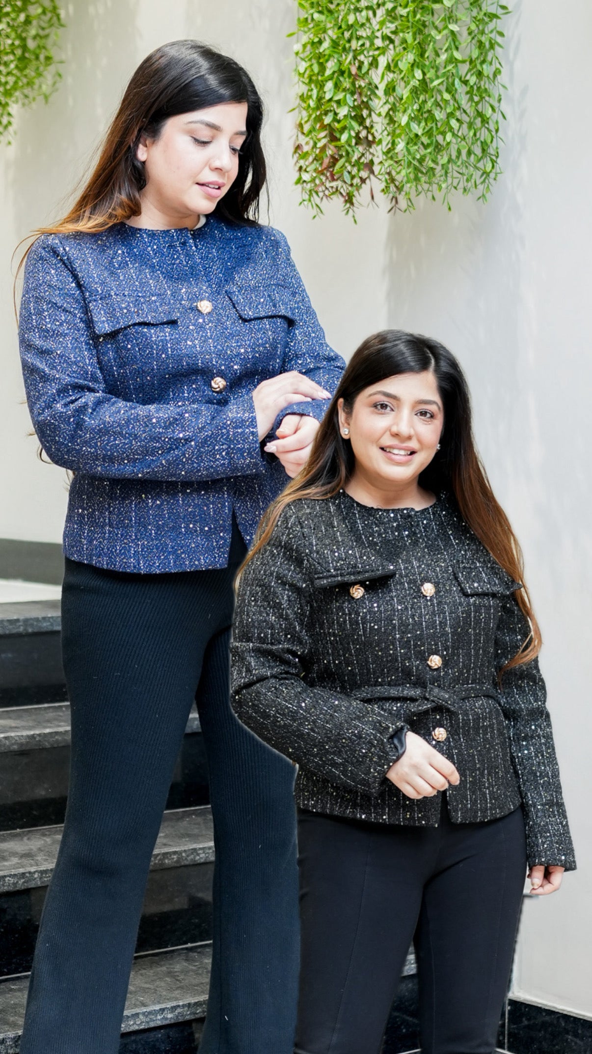 Scout Button Embellished Tweed Coat