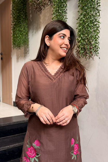 Pranika Floral Embroidered Co ord Set