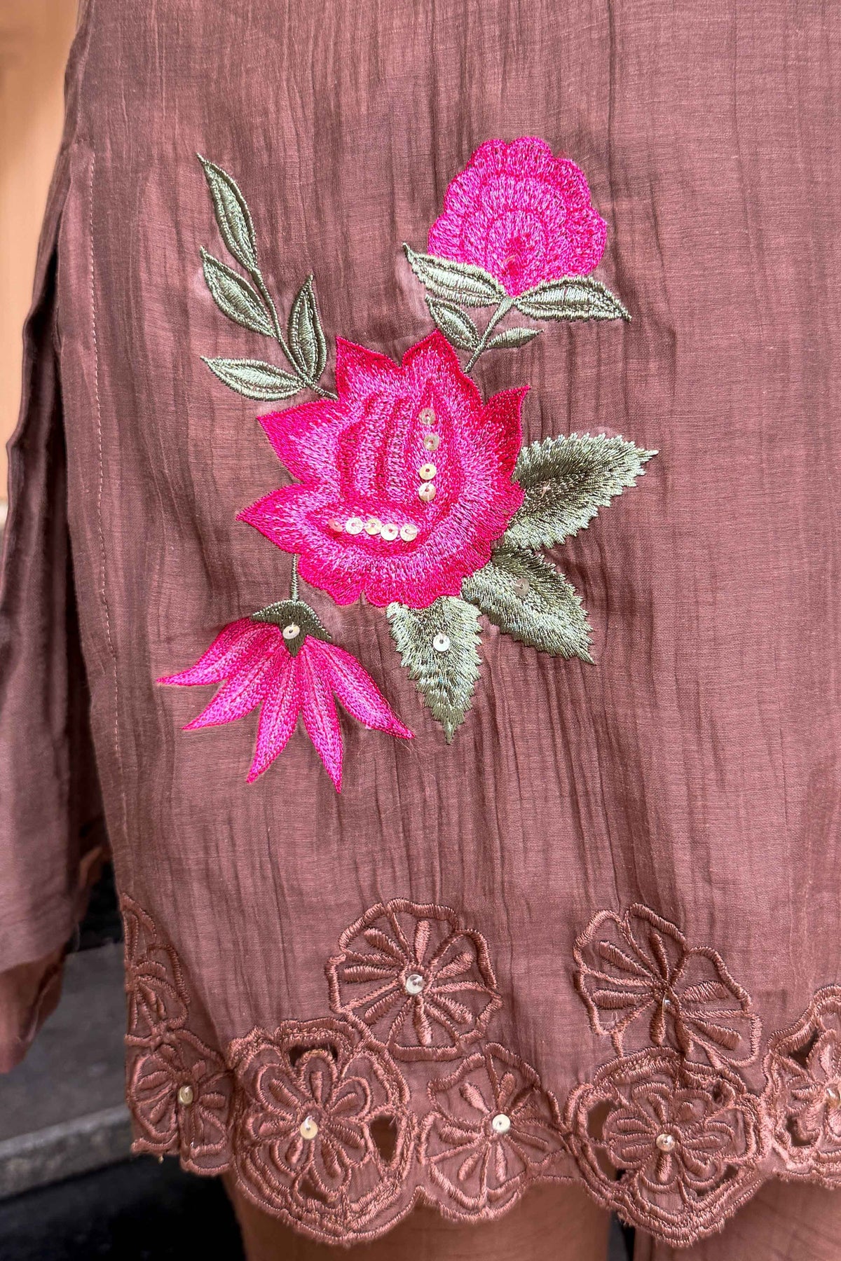 Pranika Floral Embroidered Co ord Set