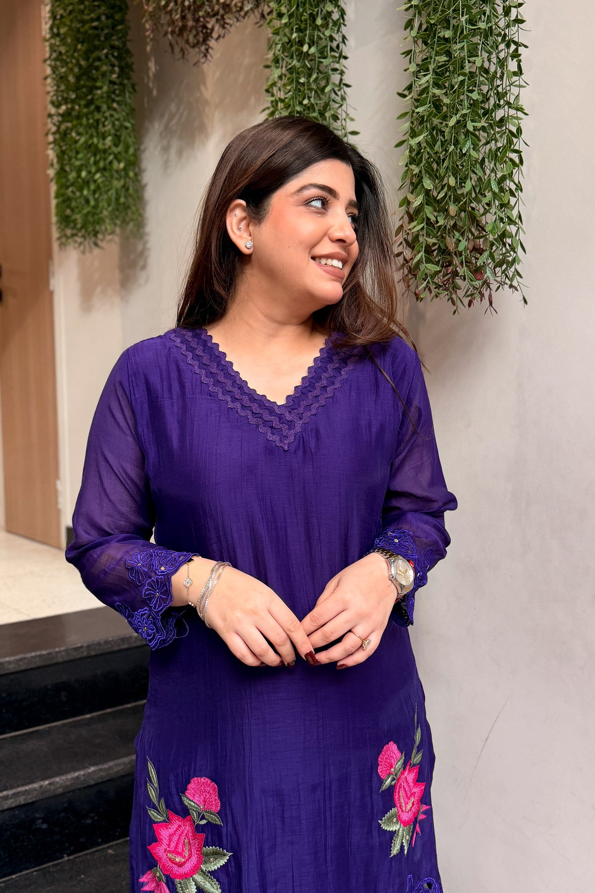 Pranika Floral Embroidered Co ord Set