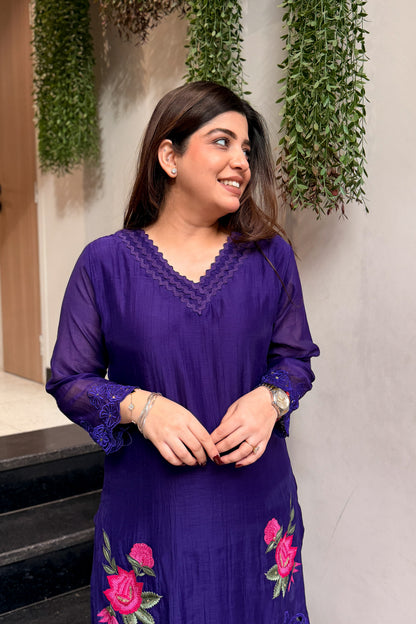 Pranika Floral Embroidered Co ord Set