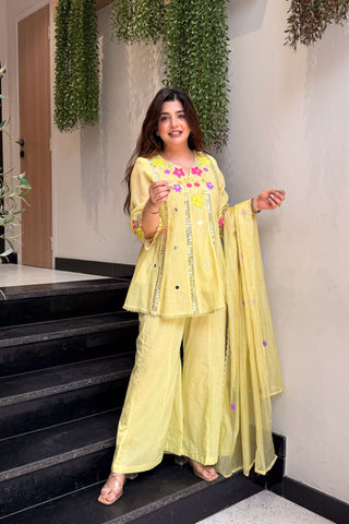 Avyanna Floral Embroidered Suit Set