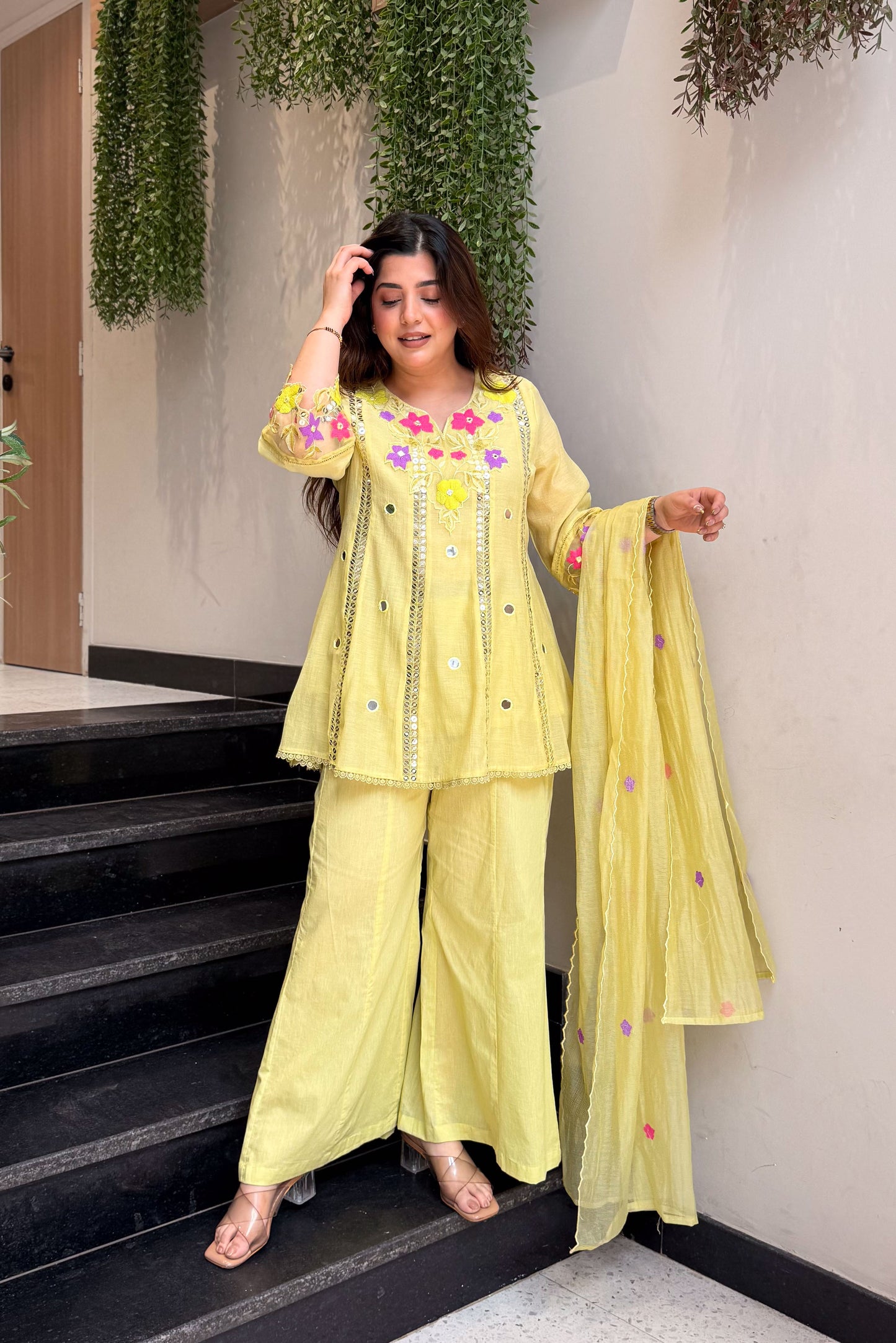 Avyanna Floral Embroidered Suit Set