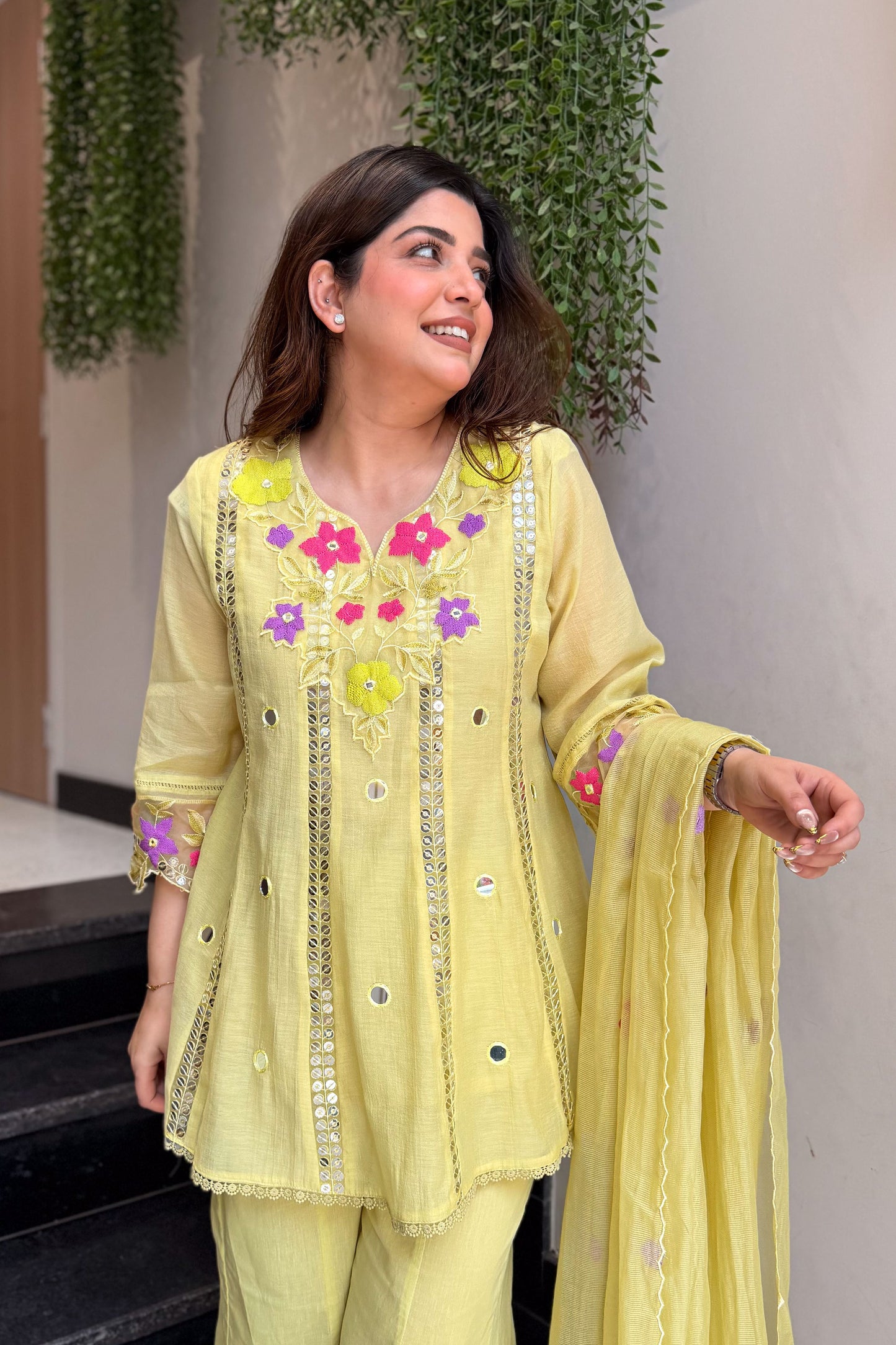 Avyanna Floral Embroidered Suit Set
