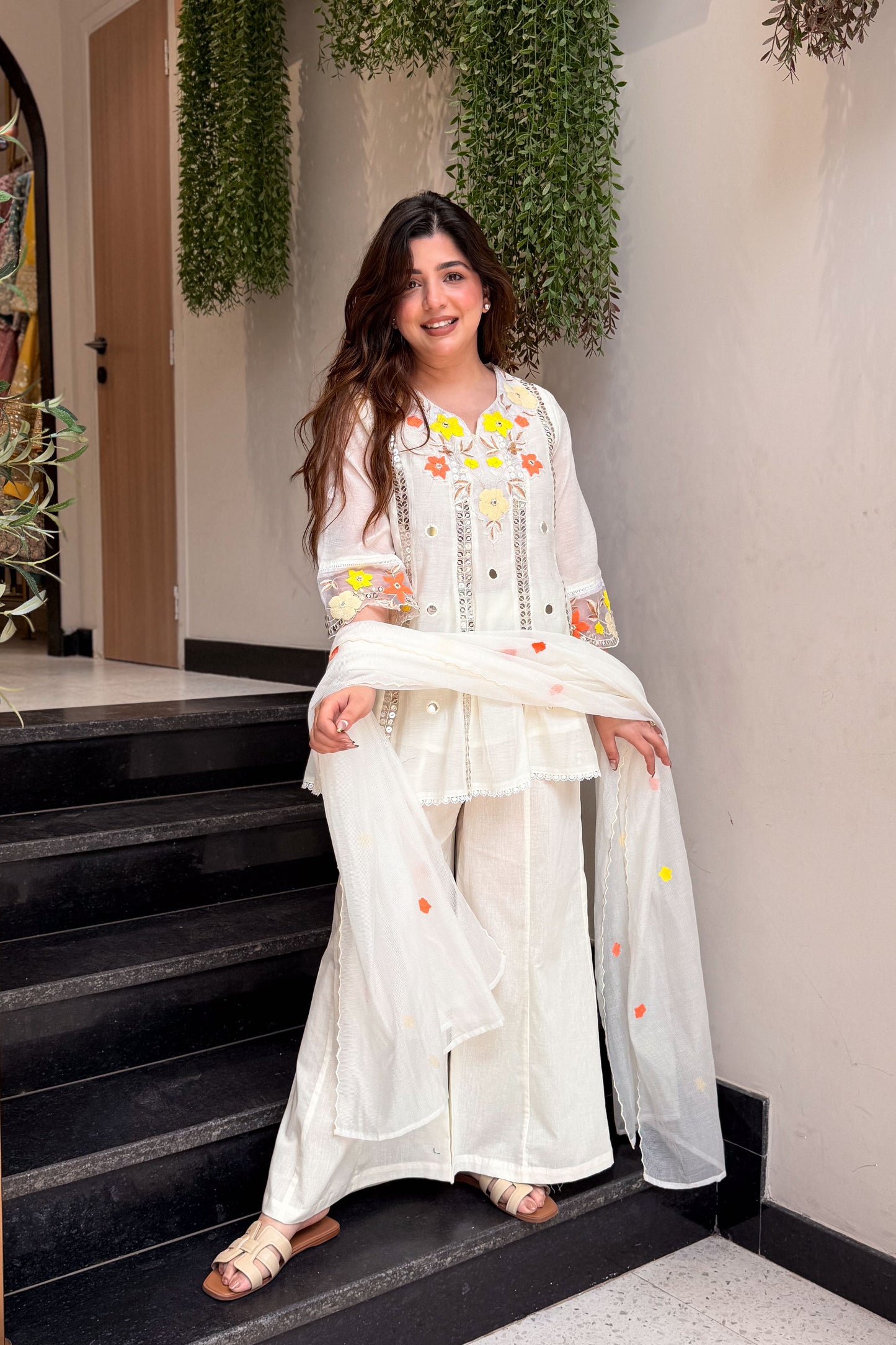 Avyanna Floral Embroidered Suit Set