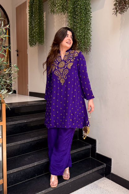 Aahira Hand Embroidered Co ord Set