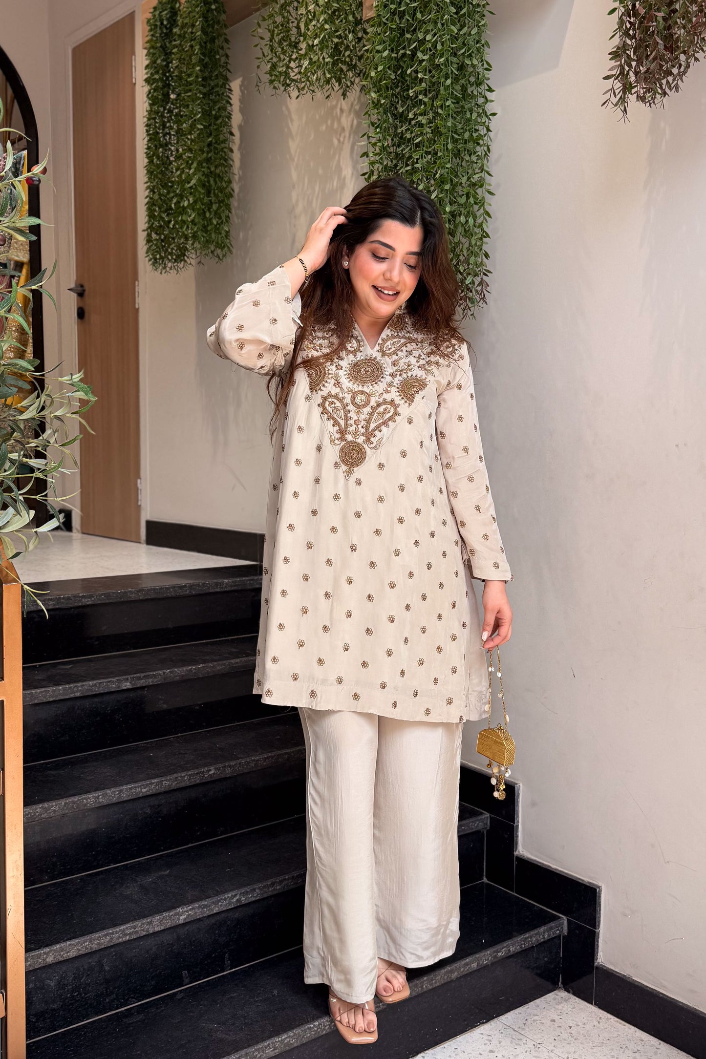 Aahira Hand Embroidered Co ord Set