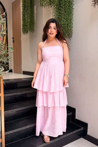 Vega Halter Neck Maxi Dress