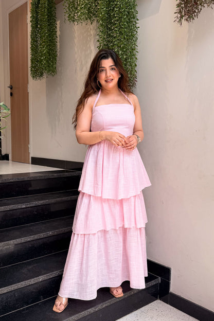 Vega Halter Neck Maxi Dress