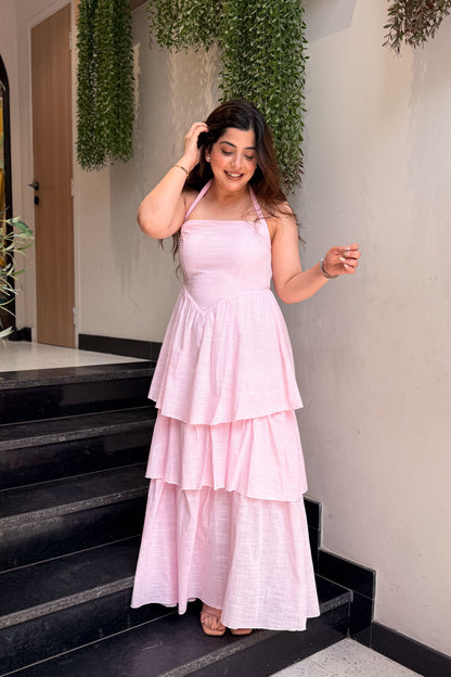 Vega Halter Neck Maxi Dress