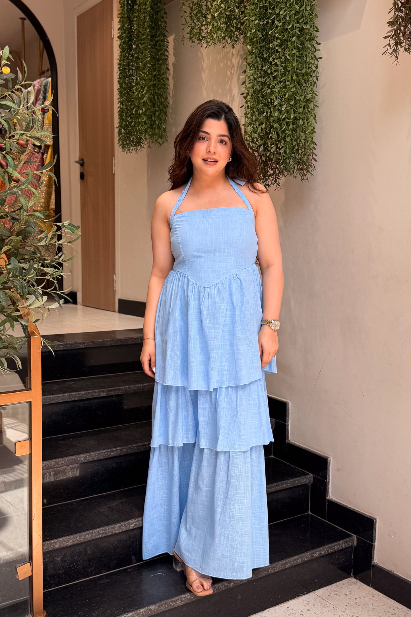Vega Halter Neck Maxi Dress