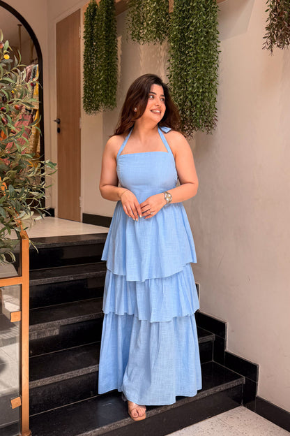 Vega Halter Neck Maxi Dress