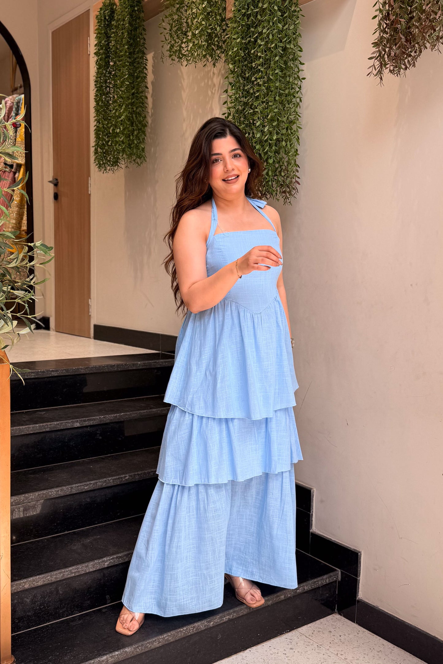 Vega Halter Neck Maxi Dress
