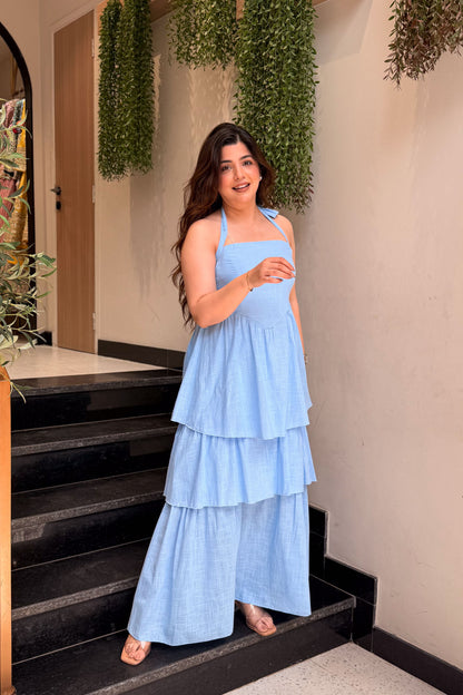 Vega Halter Neck Maxi Dress