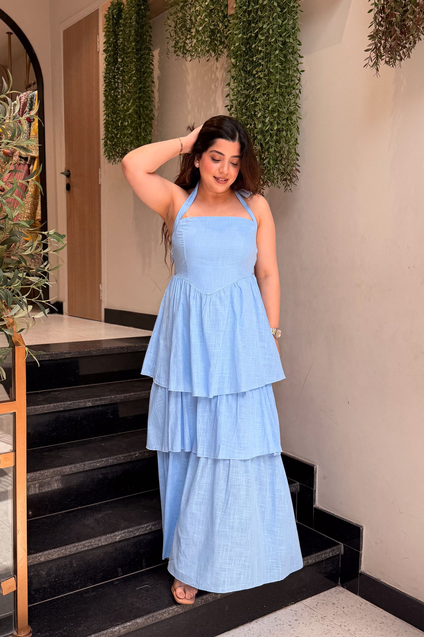 Vega Halter Neck Maxi Dress