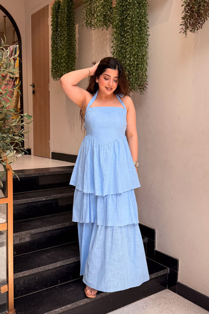 Vega Halter Neck Maxi Dress