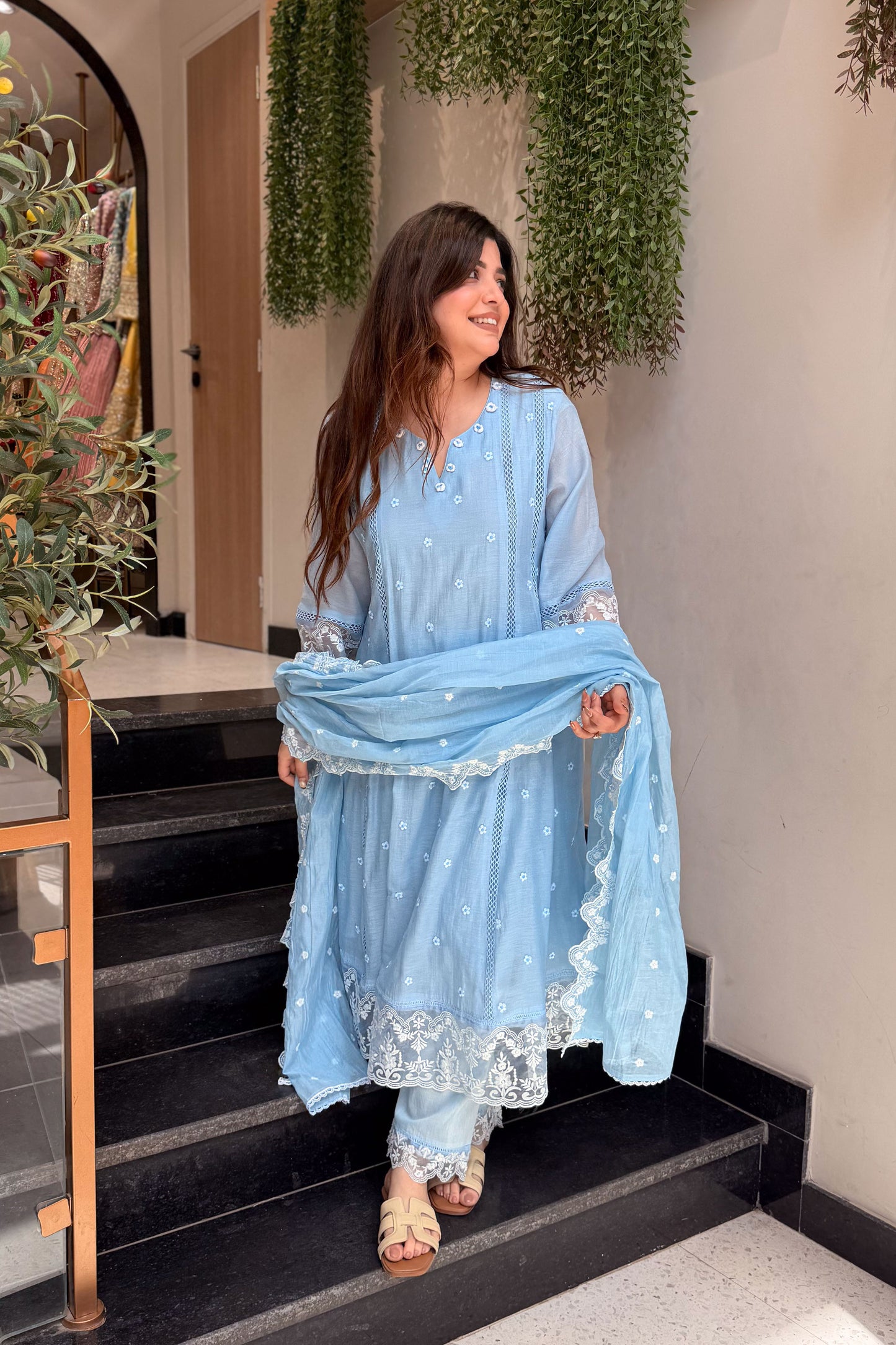 Amisha Bloom Thread Work Suit Set