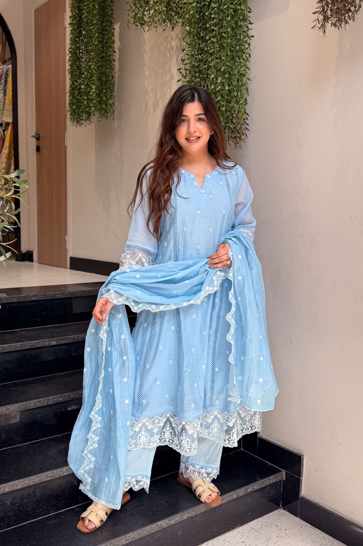 Amisha Bloom Thread Work Suit Set