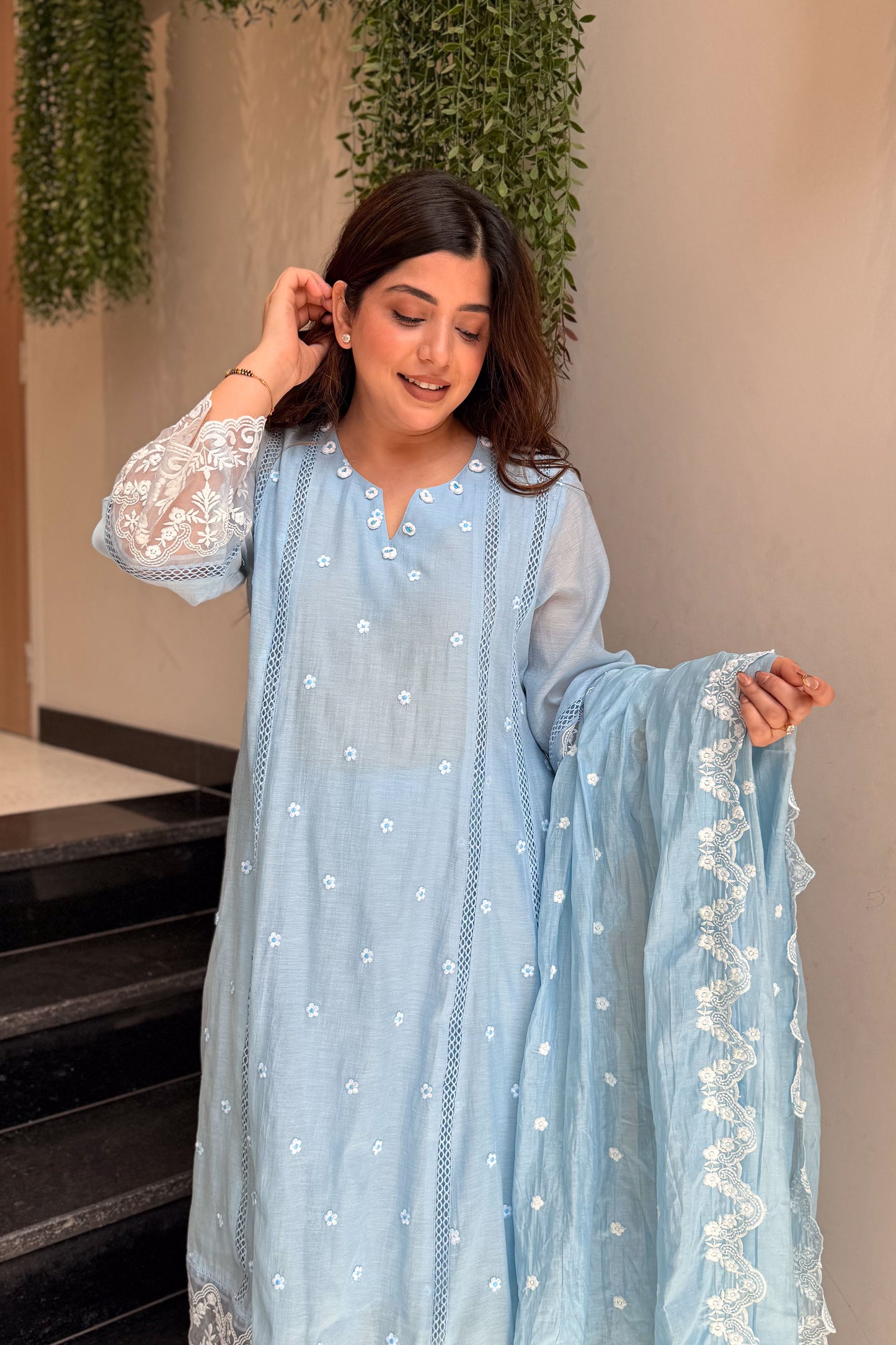 Amisha Bloom Thread Work Suit Set