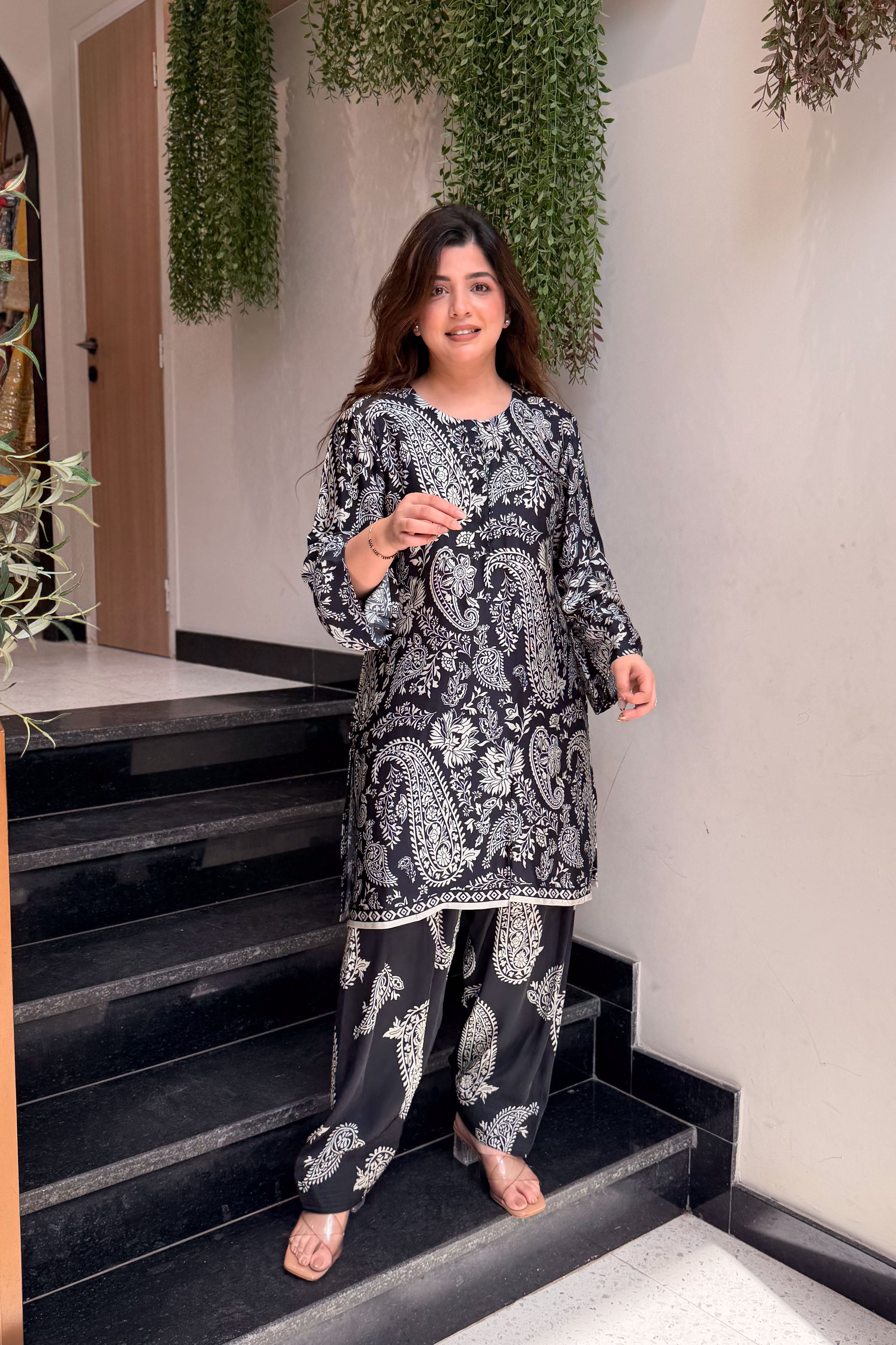 Kridha Black Printed Co ord Set