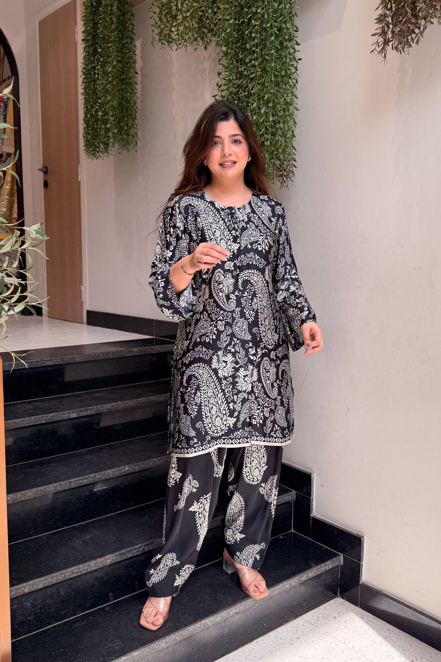 Kridha Black Printed Co ord Set