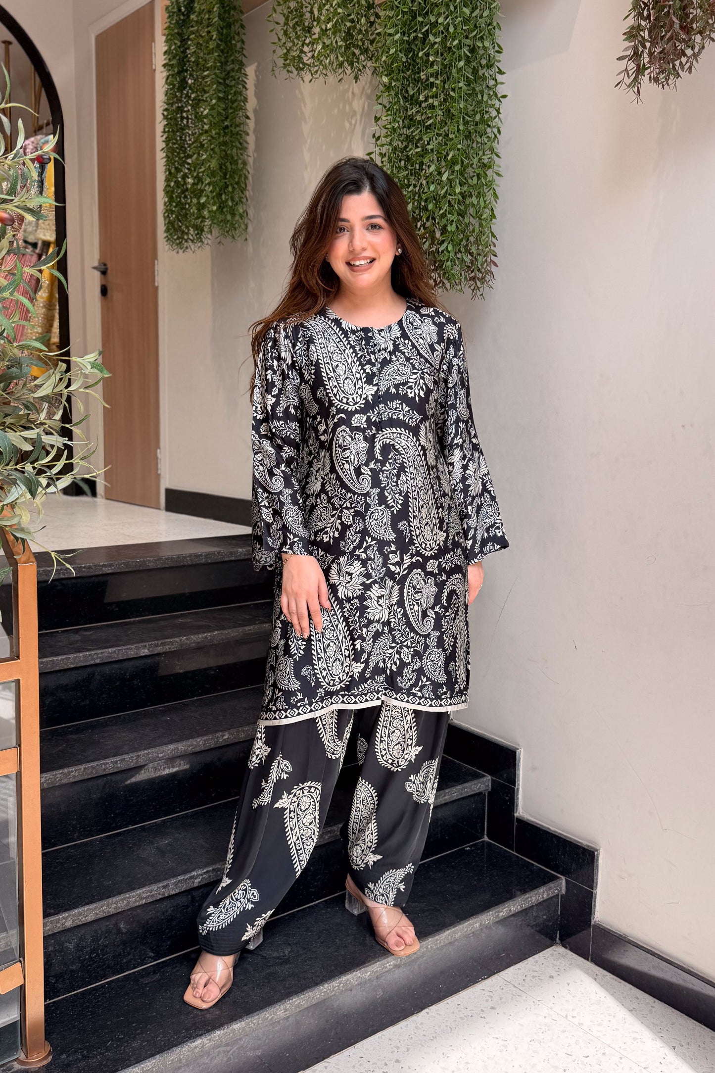 Kridha Black Printed Co ord Set