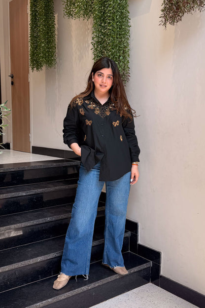 Livia Butterfly Embroidered Shirt