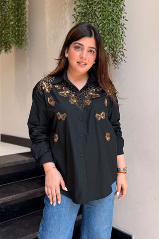 Livia Butterfly Embroidered Shirt