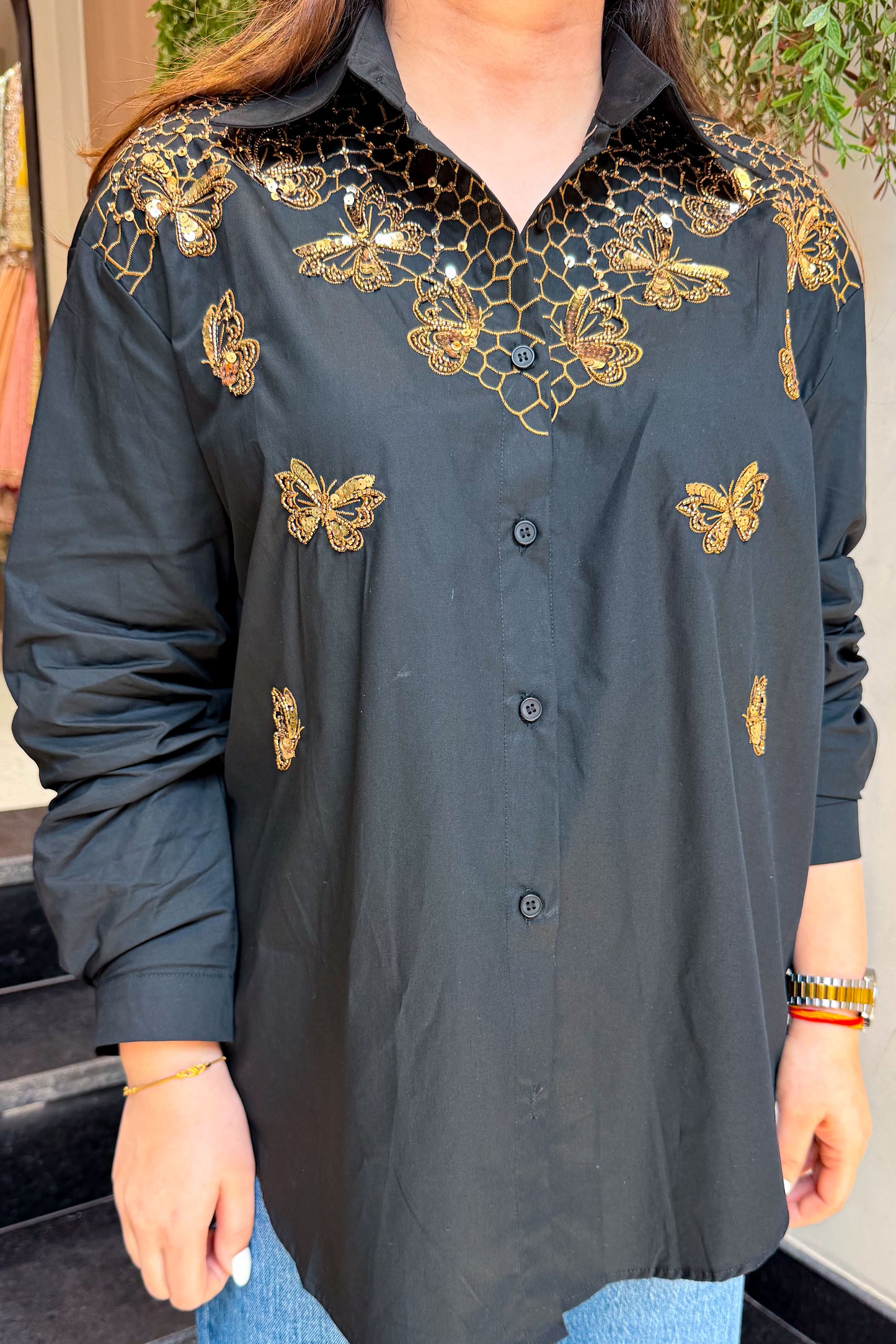 Livia Butterfly Embroidered Shirt