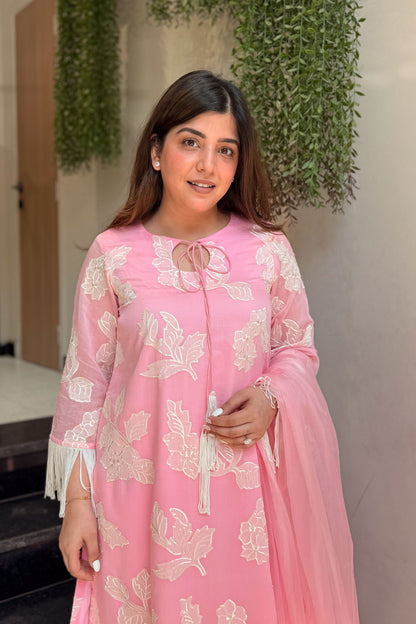 Hiba Floral Tassel Embroidered Suit Set