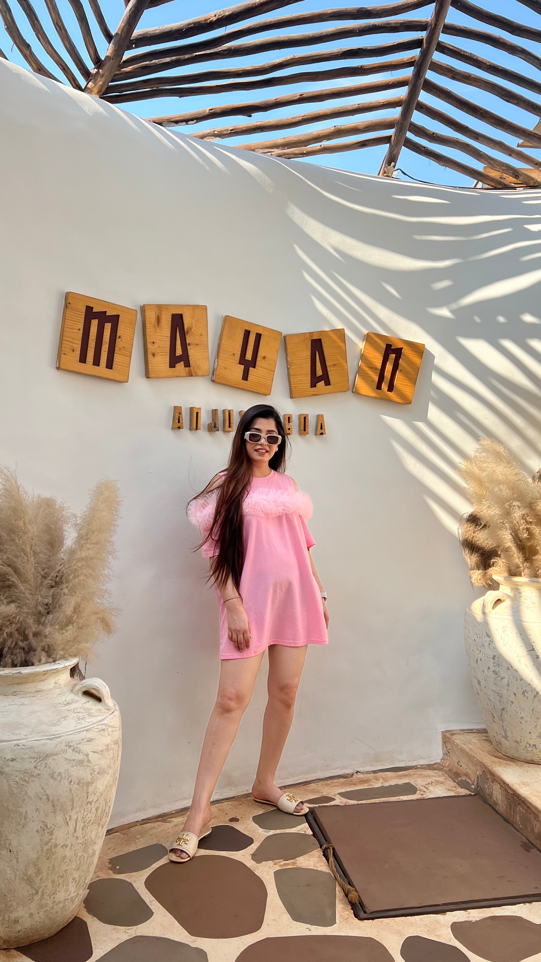 Zoeya Pink Frill Dress – LaGlits