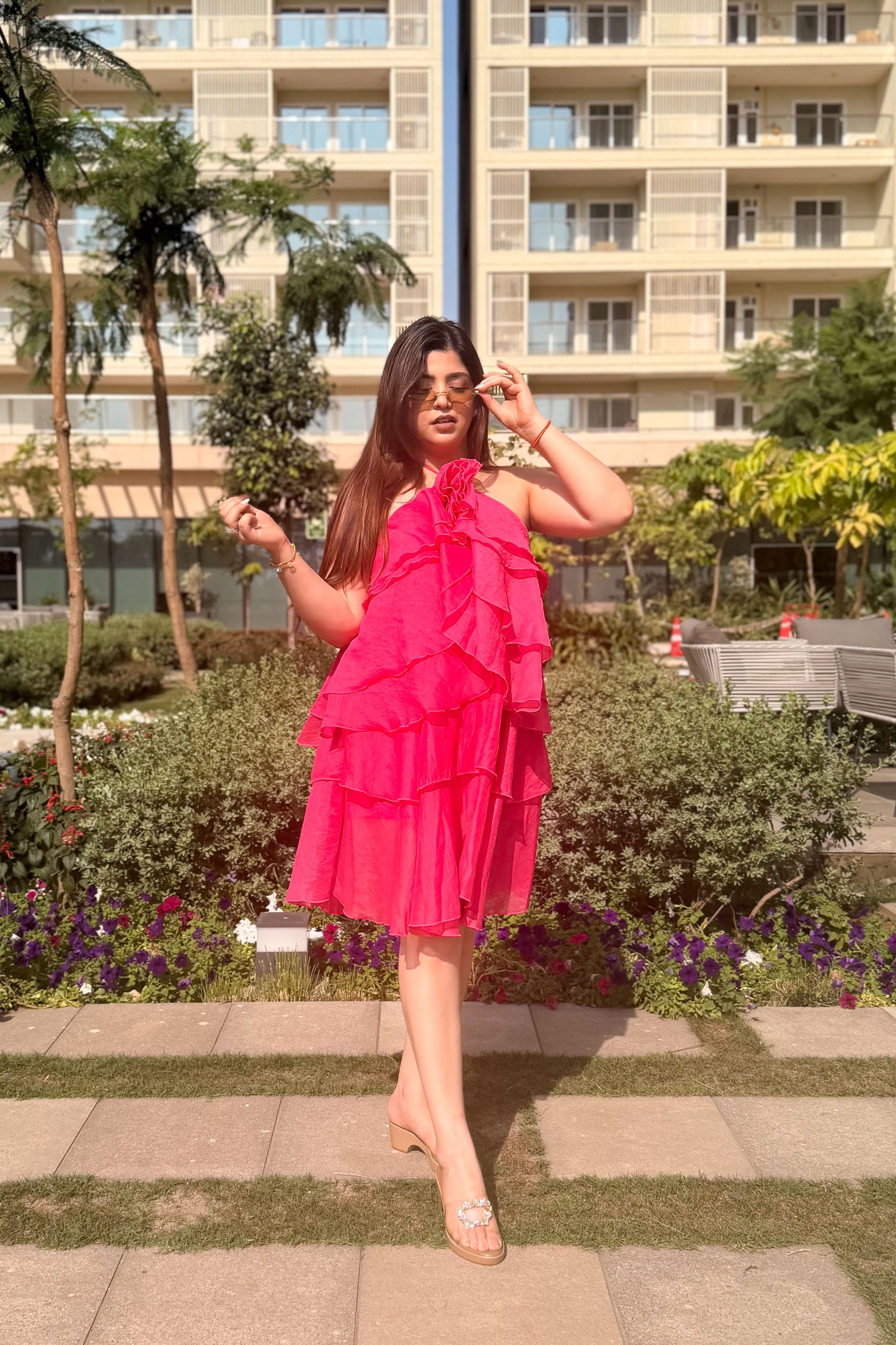 Alessia Floral Frill Dress