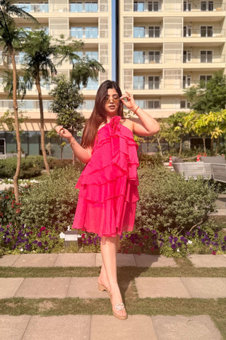 Alessia Floral Frill Dress