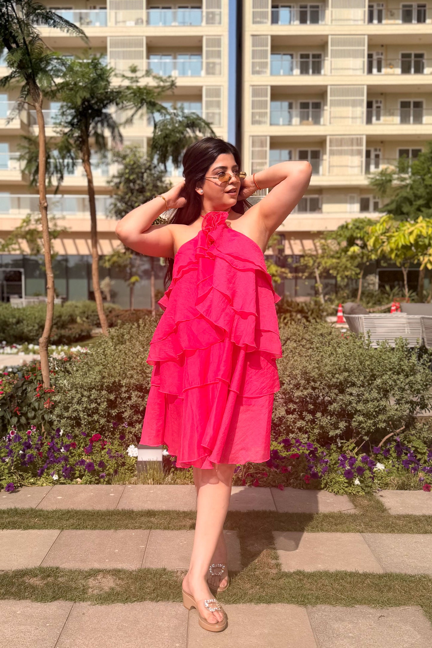 Alessia Floral Frill Dress