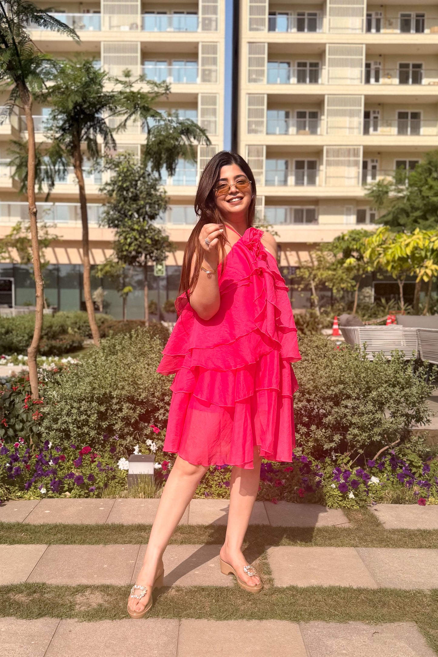Alessia Floral Frill Dress