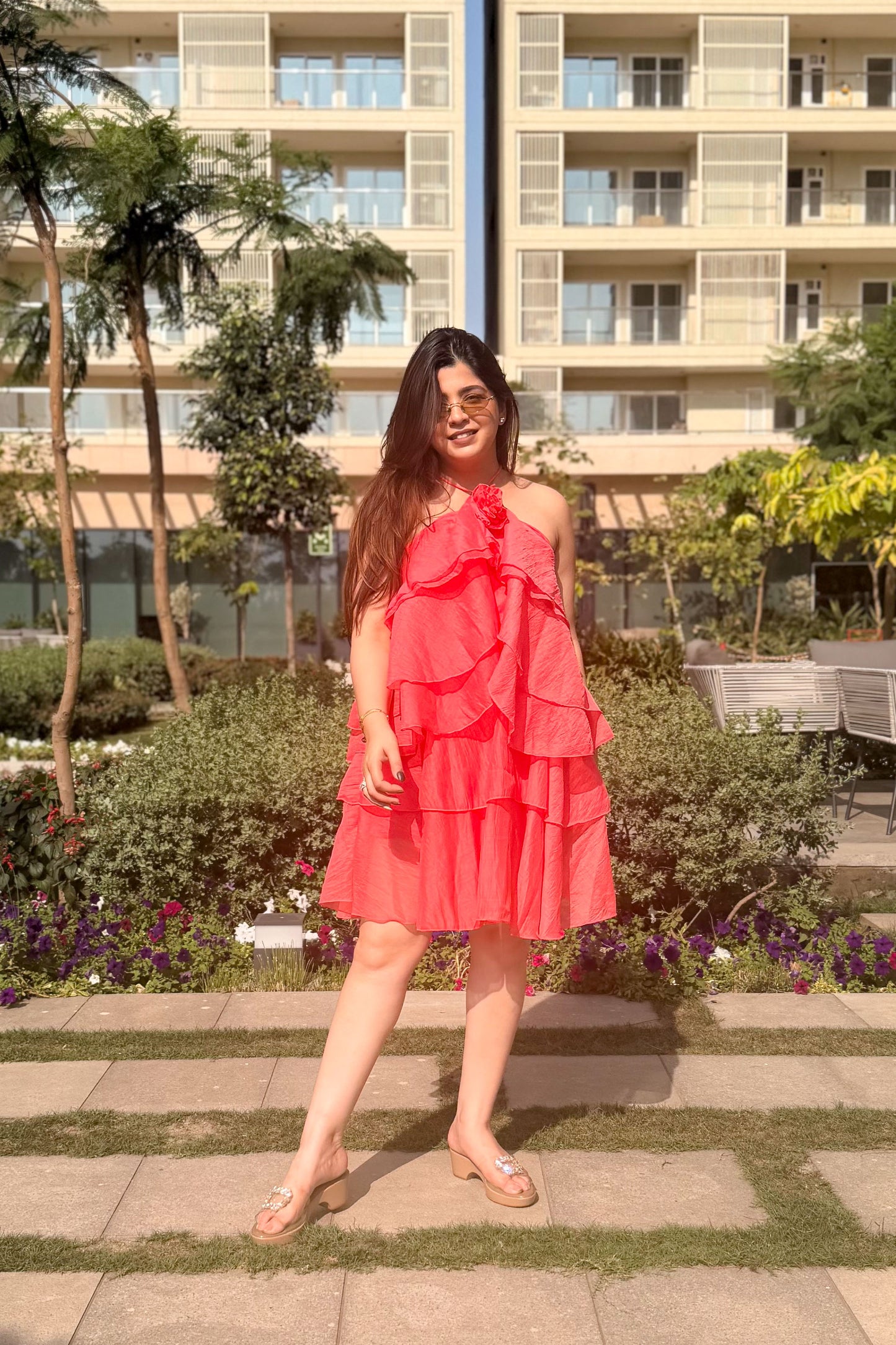 Alessia Floral Frill Dress