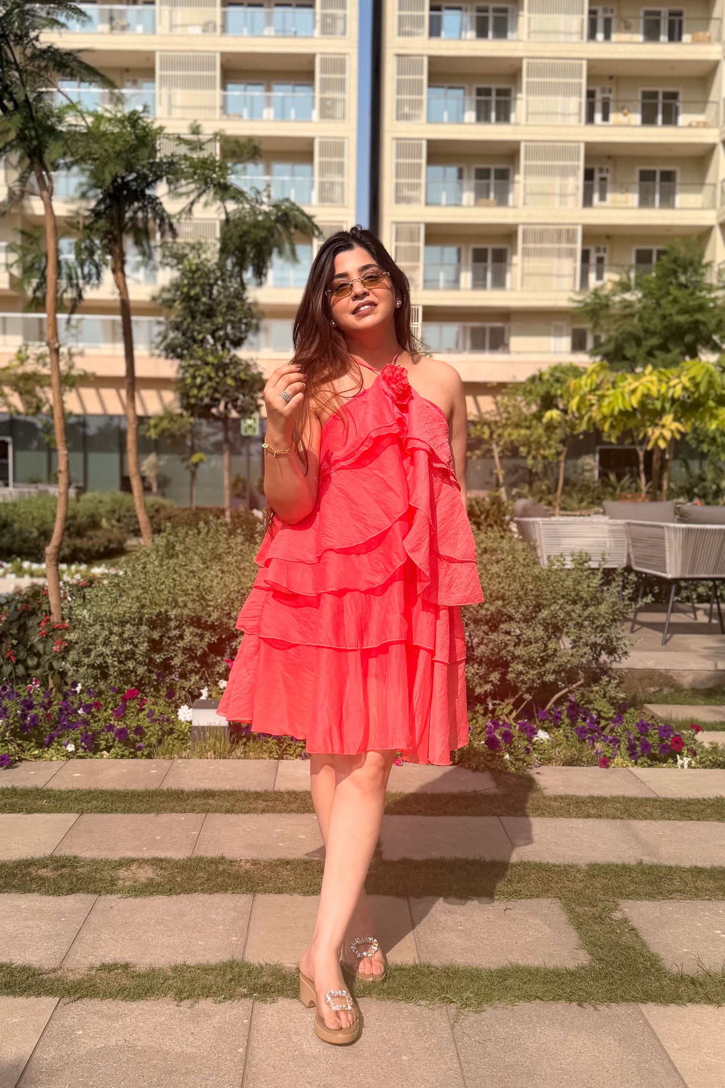 Alessia Floral Frill Dress