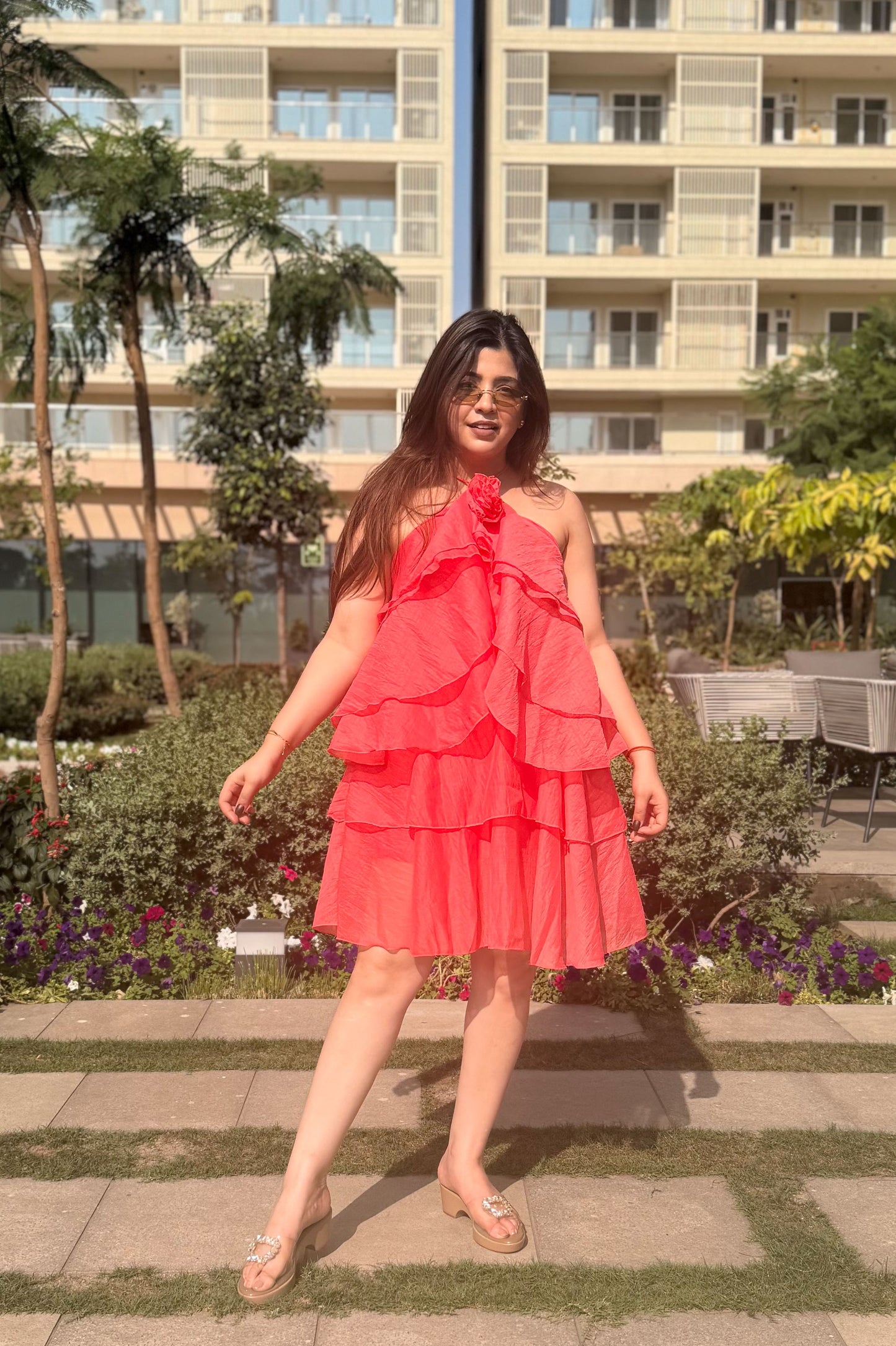 Alessia Floral Frill Dress