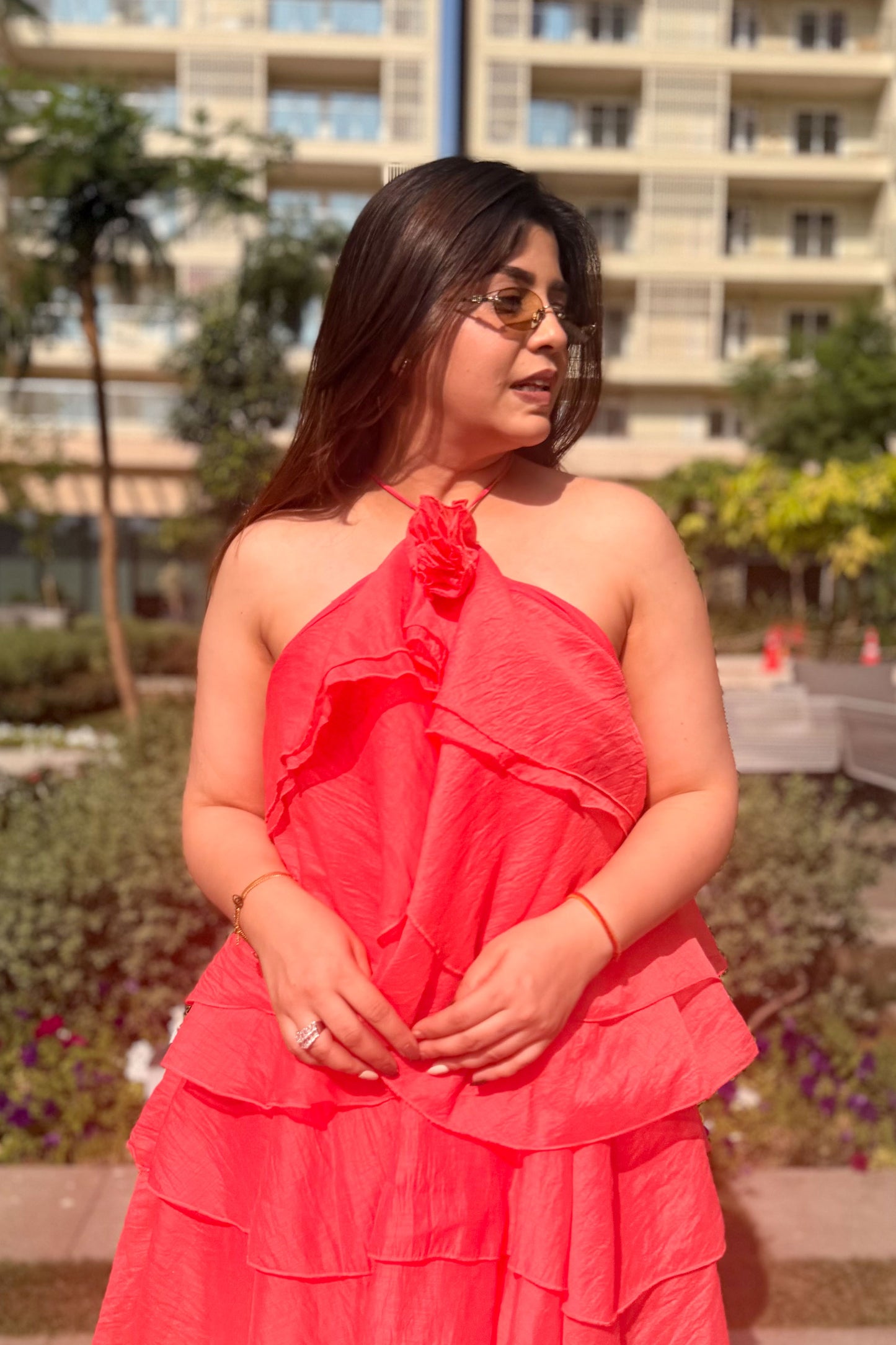 Alessia Floral Frill Dress