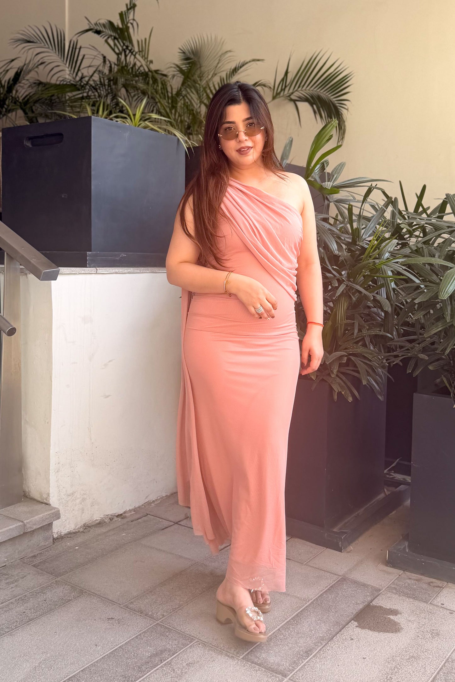 Hallie Drape One Shoulder Dress