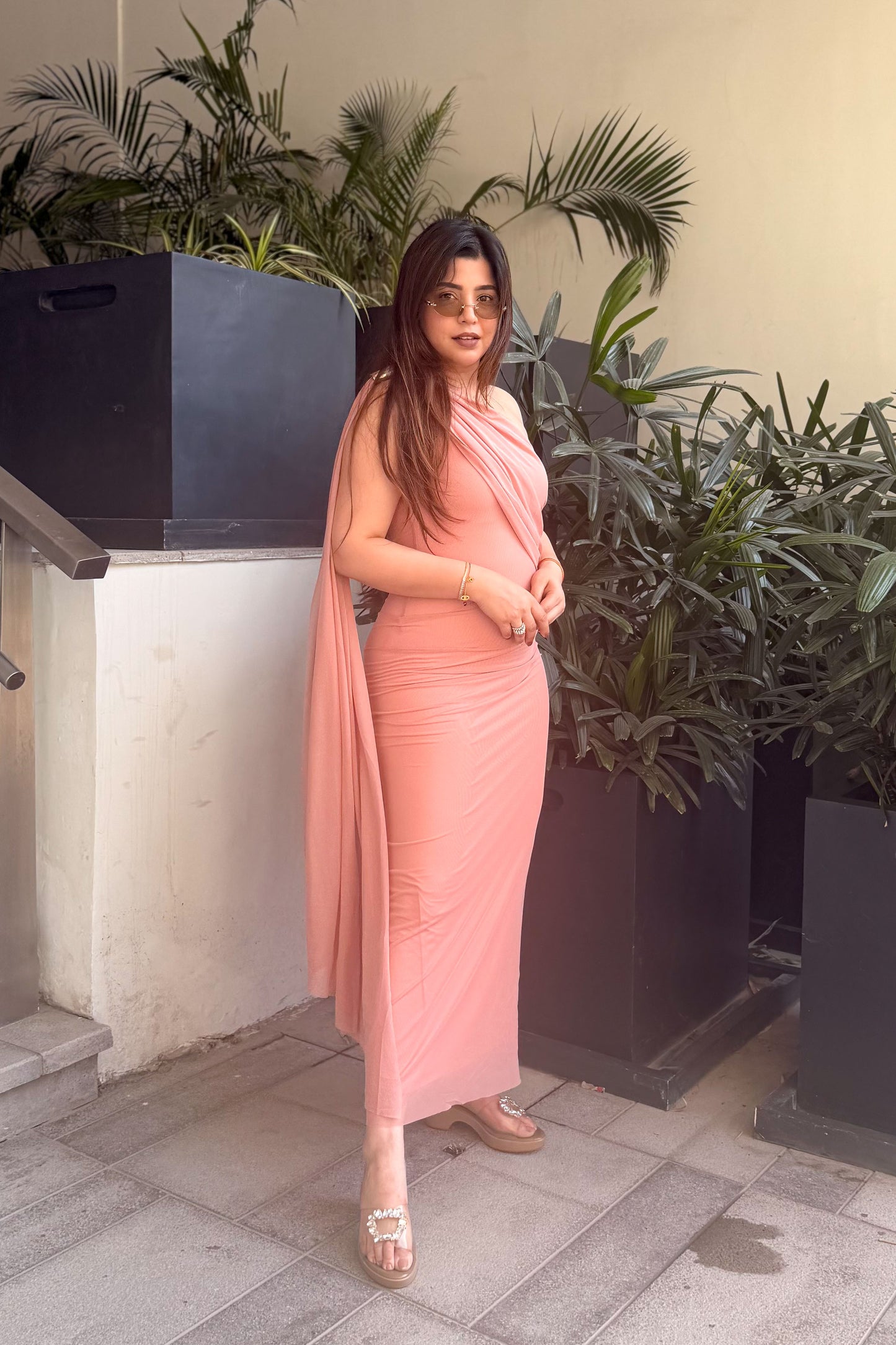 Hallie Drape One Shoulder Dress