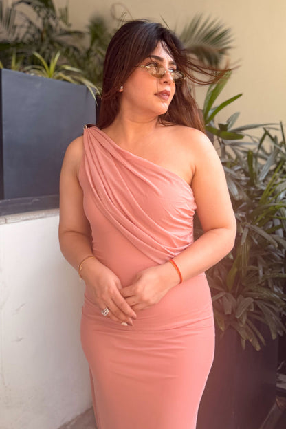Hallie Drape One Shoulder Dress